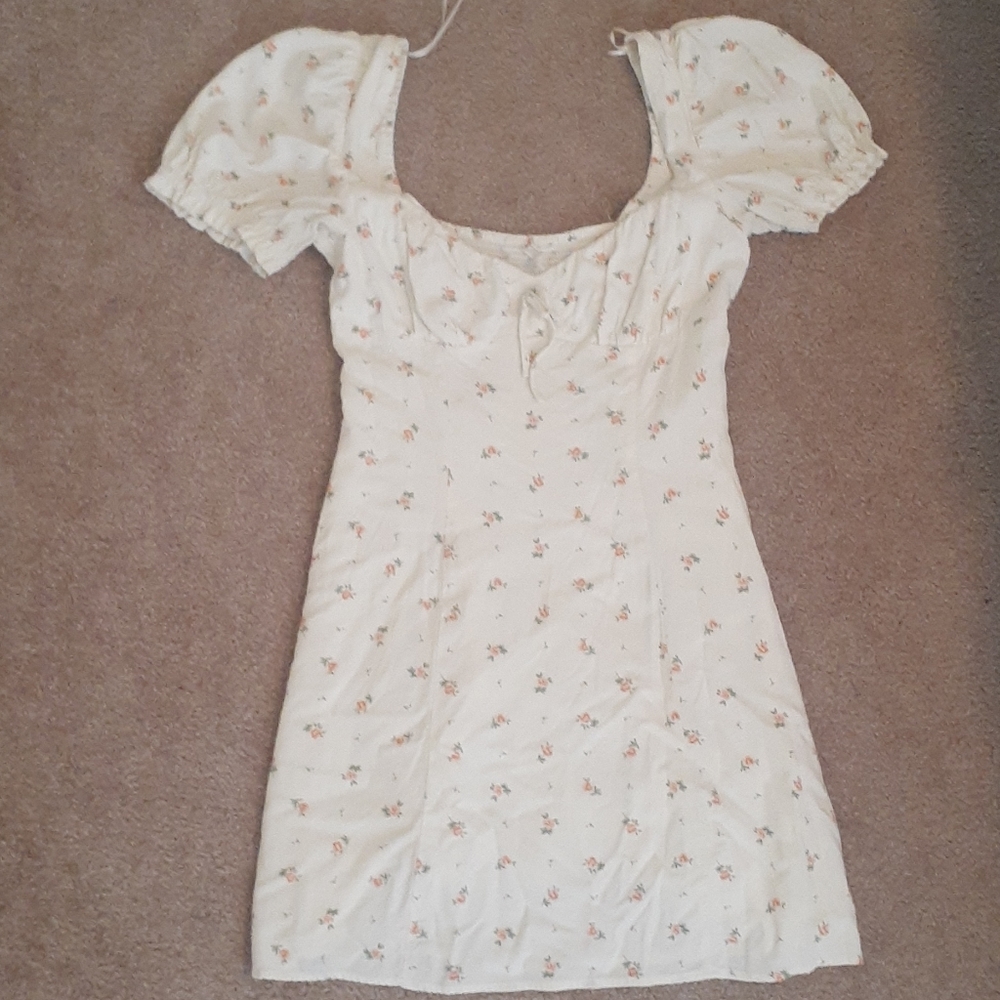 UO puff sleeve milkmaid dress
